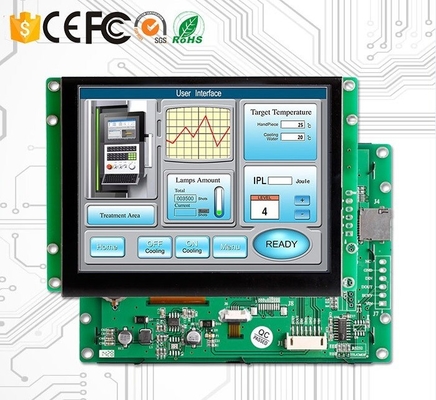 Βιομηχανικά όργανα ελέγχου οθόνης αφής LCD, διεπαφή RS232/RS485 ενότητα επίδειξης 5 ίντσας